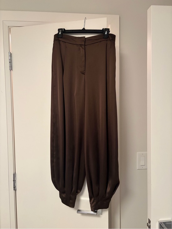 Zara Pants - Zara Chocolate Brown Satin Balloon Trousers